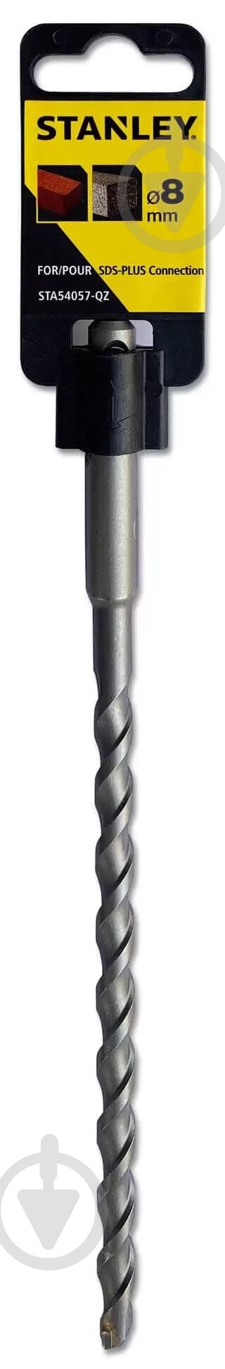 Бур Stanley SDS-plus 8x150 мм 210 мм 1 шт. STA54057 - фото 1 Бур Stanley SDS-plus 8x150 мм 210 мм 1 шт. STA54057 - фото 1