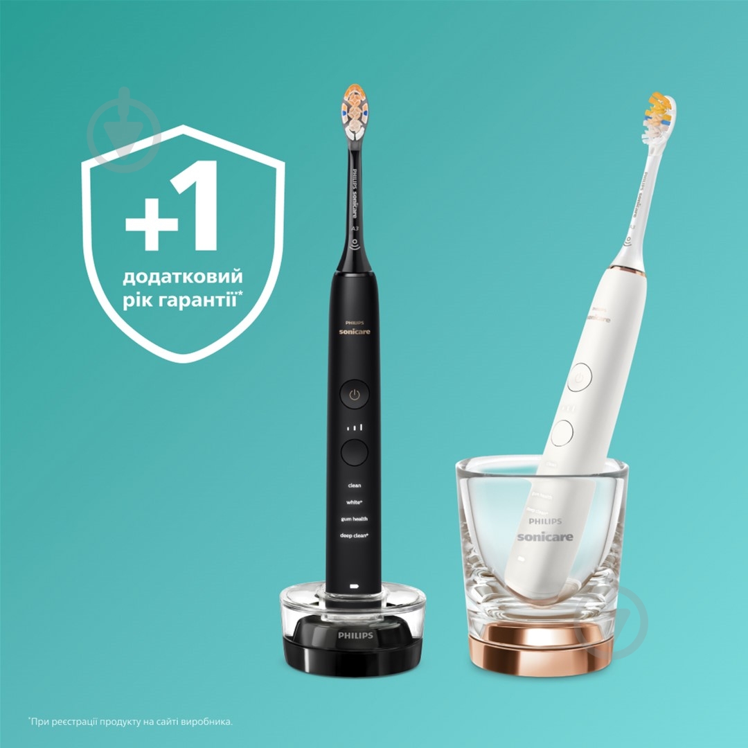 Набір електричних зубних щіток Philips Series 9000 Sonicare HX9914/69 Diamond Clean 9000 - фото 17