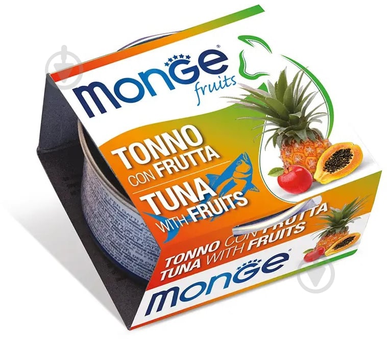 Корм влажный для котов Monge Adult тунец с фруктами 80 г - фото 1 Корм влажный для котов Monge Adult тунец с фруктами 80 г - фото 1