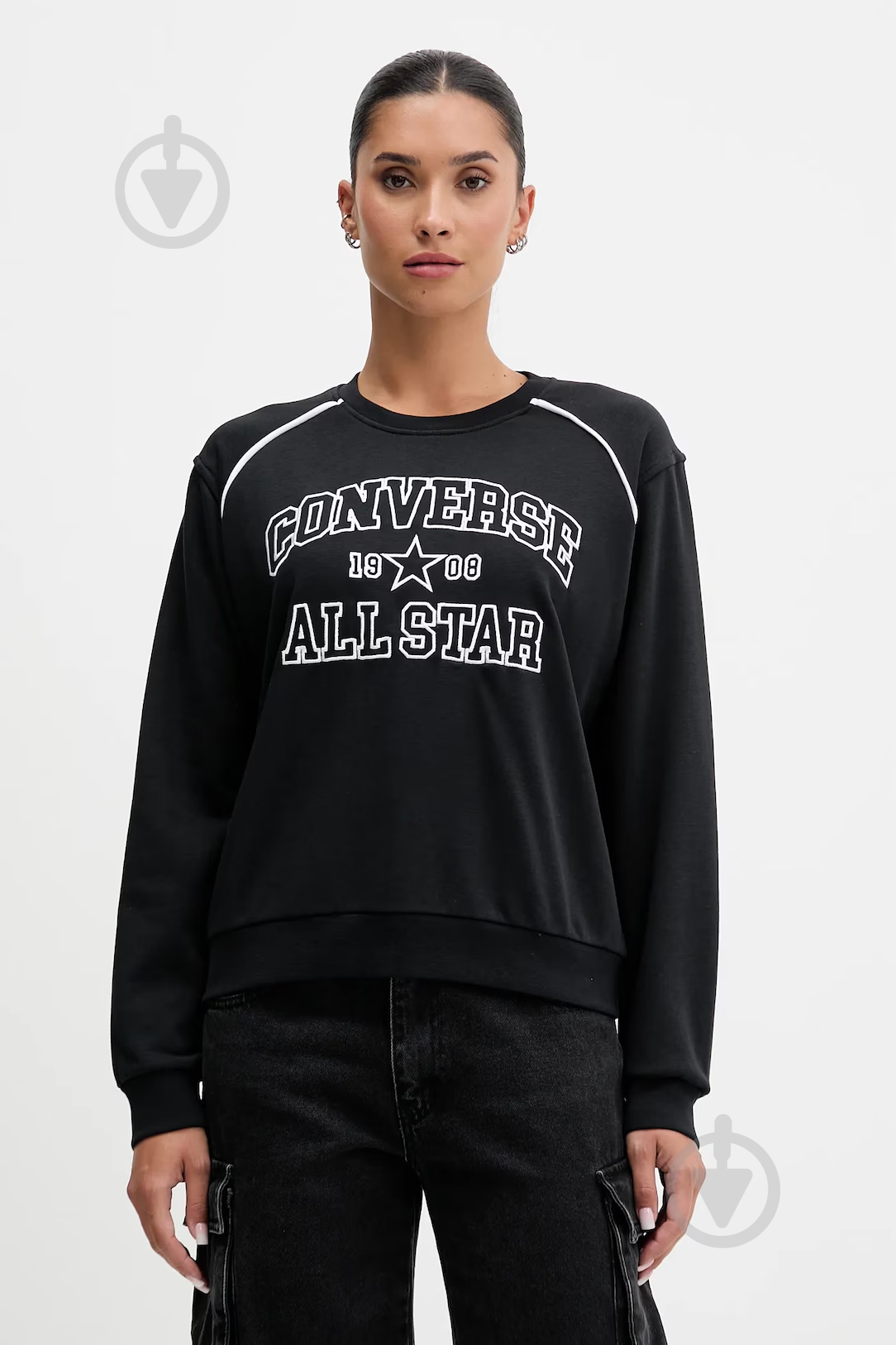 Джемпер Converse SNEAKER PATCH HOODIE CVW5K122-M6X р.M серый - фото 1