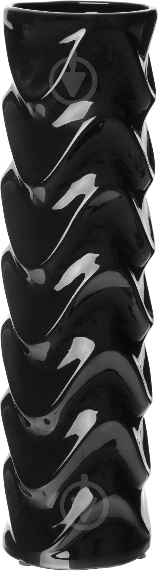 Ваза керамическая Eterna 40х13 см 40 см черная 0004 чорна - фото 1