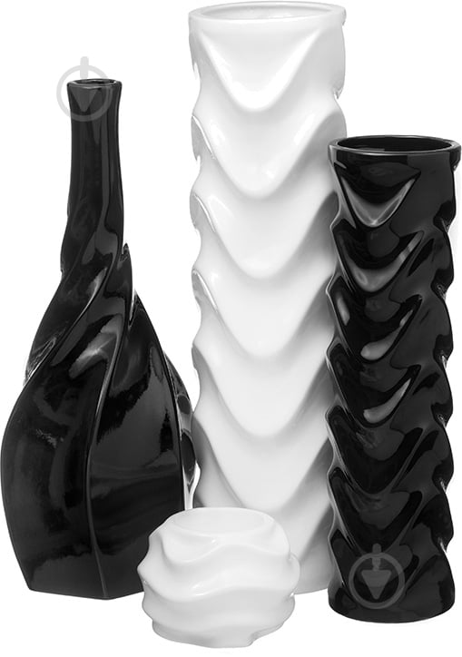 Ваза керамическая Eterna 40х13 см 40 см черная 0004 чорна - фото 2