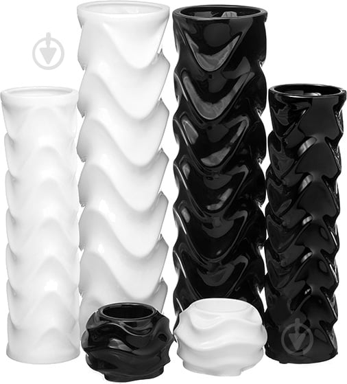 Ваза керамическая Eterna 40х13 см 40 см черная 0004 чорна - фото 3