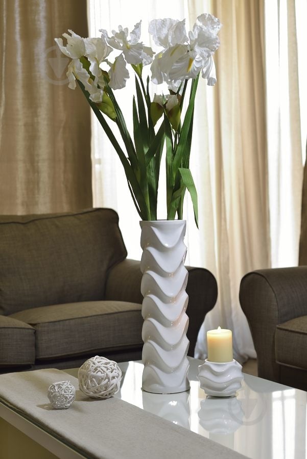 Ваза керамическая Eterna 40х13 см 40 см черная 0004 чорна - фото 4