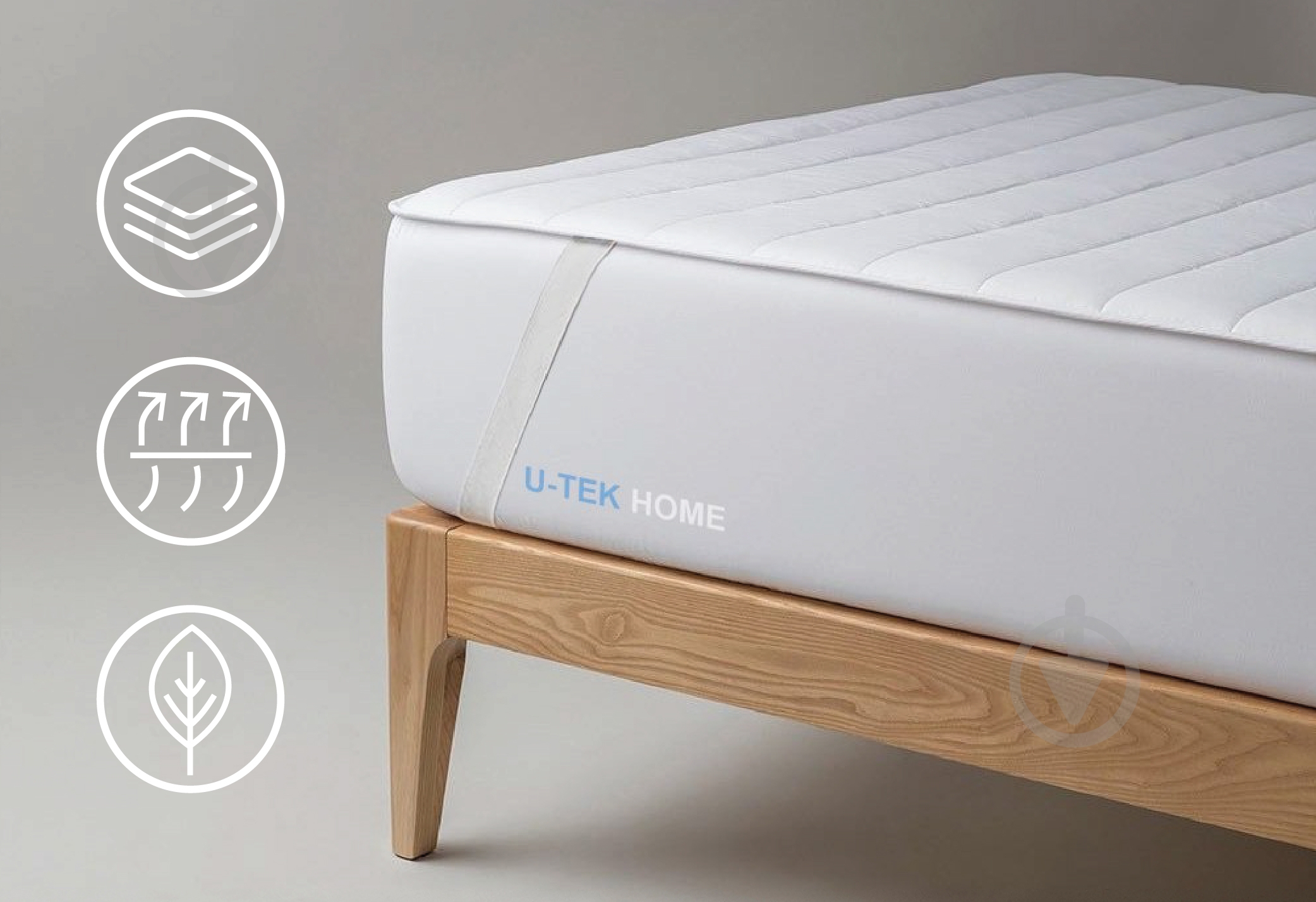 Наматрацник U-TEK стьобаний Simple Lite SL100100 100x200 см - фото 1