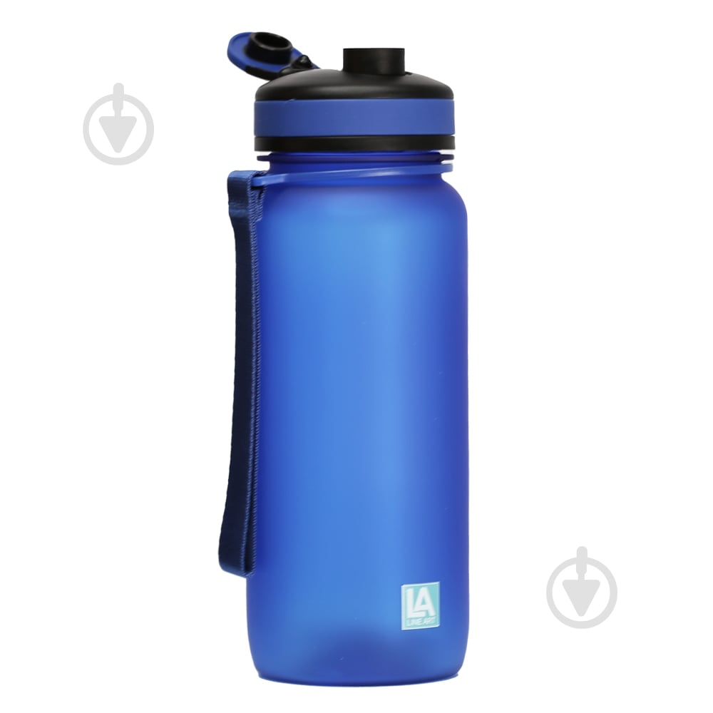 Бутылка для воды Line Art Flores 650 мл синяя - фото 2