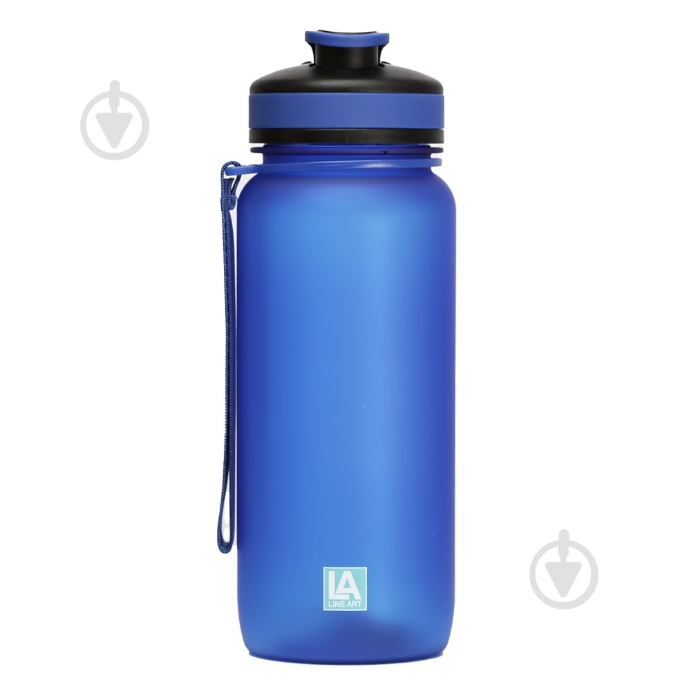 Бутылка для воды Line Art Flores 650 мл синяя - фото 3
