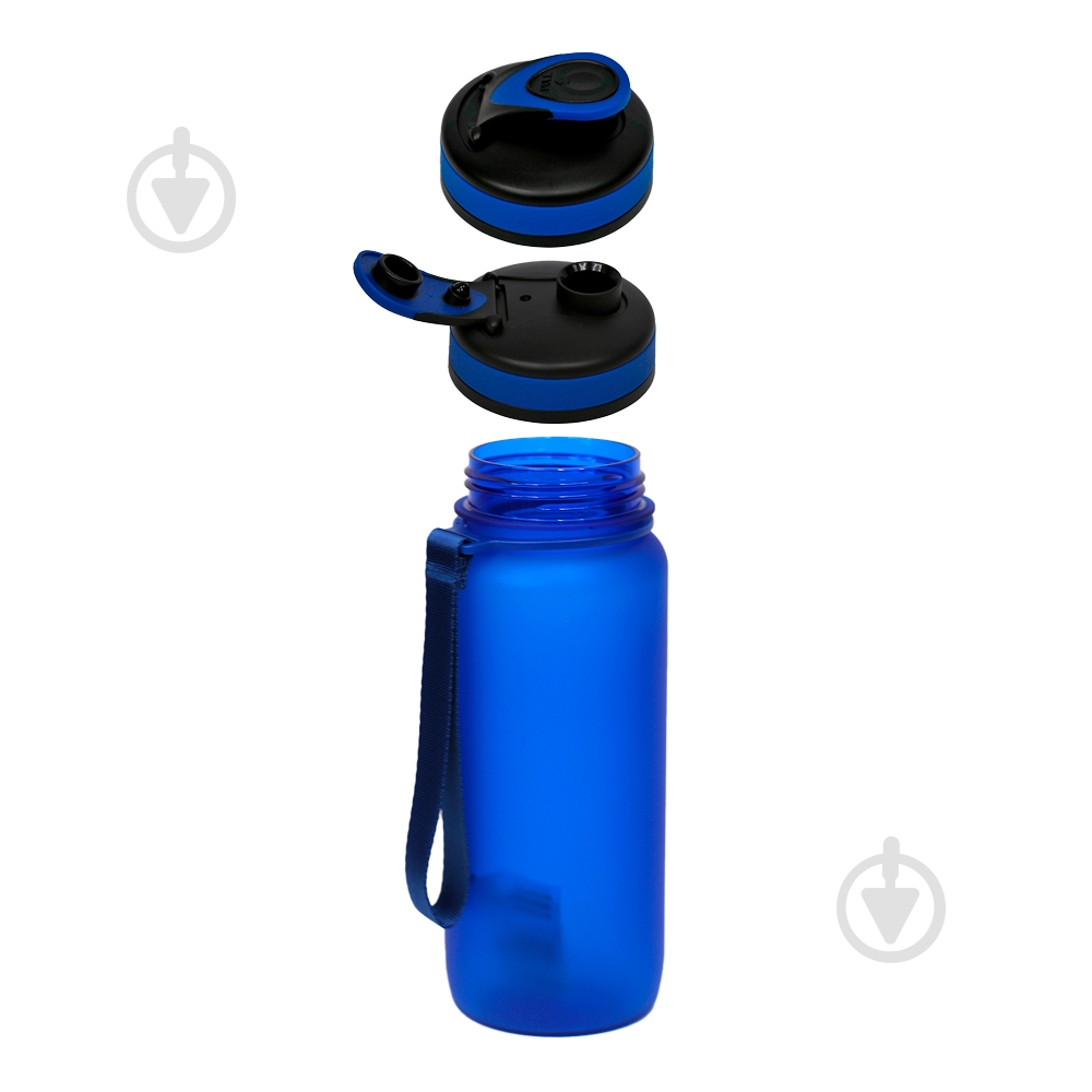 Бутылка для воды Line Art Flores 650 мл синяя - фото 5