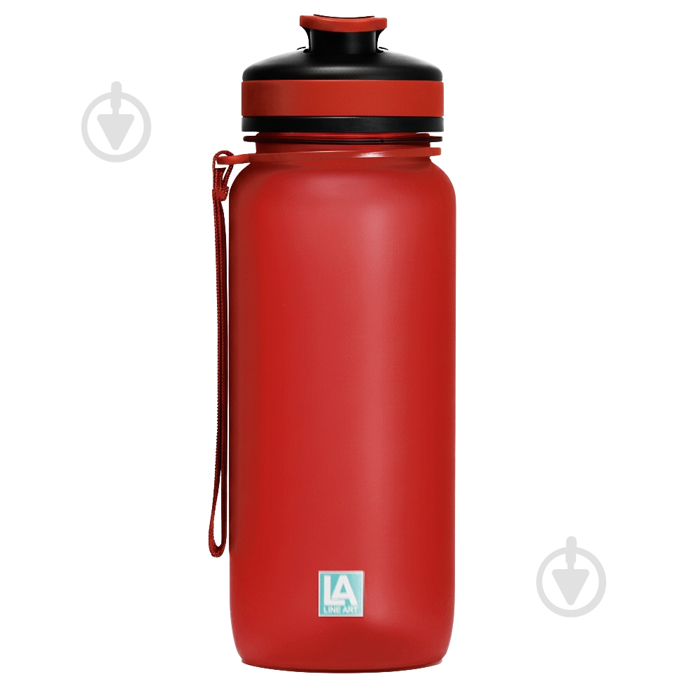 Бутылка для воды Line Art Flores 650 мл красная - фото 3