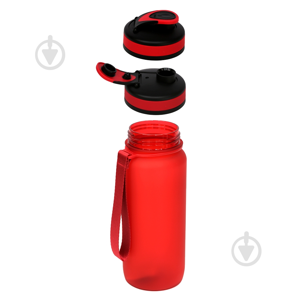 Бутылка для воды Line Art Flores 650 мл красная - фото 5