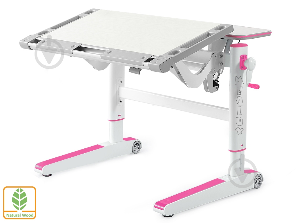 Детский стол Mealux Ergowood M TG/PN - фото 1 Детский стол Mealux Ergowood M TG/PN - фото 1