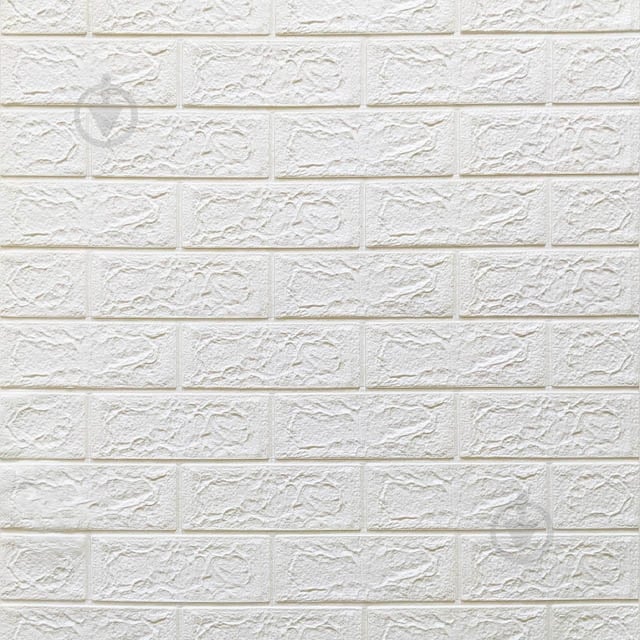 Панель самоклеюча Sticker Wall цегла 700x770x3 мм білий 001-3 (SW-00000174) - фото 1