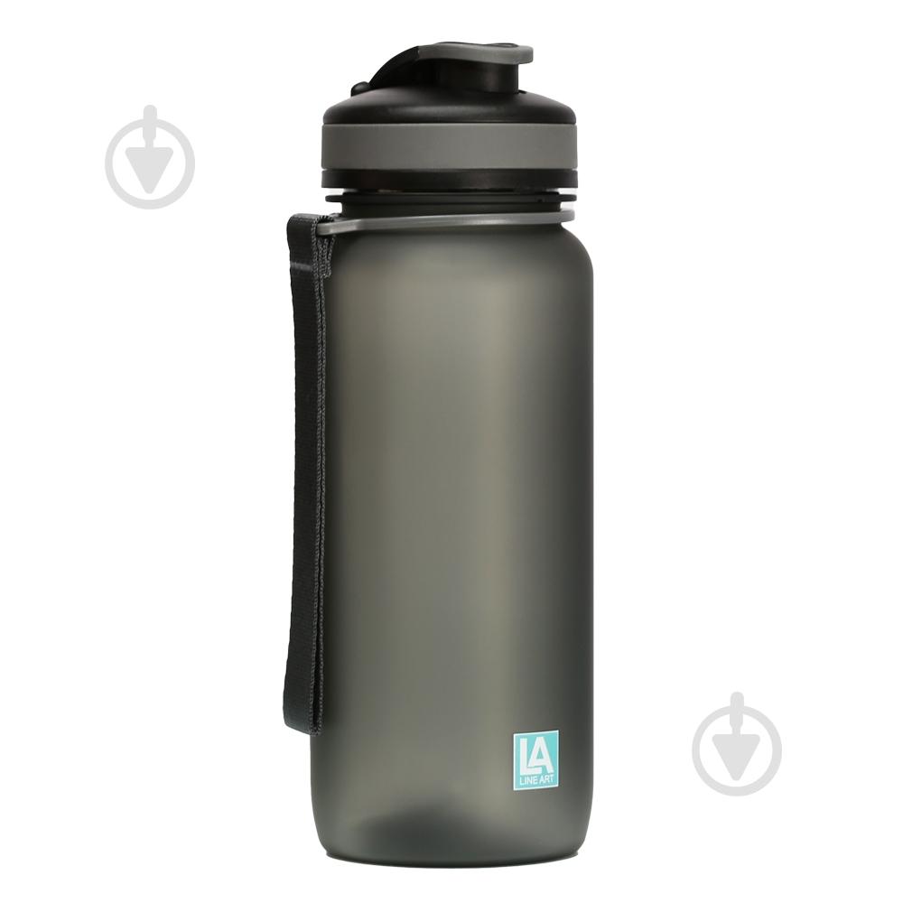 Бутылка для воды Line Art Flores 650 мл серая - фото 1 Бутылка для воды Line Art Flores 650 мл серая - фото 1