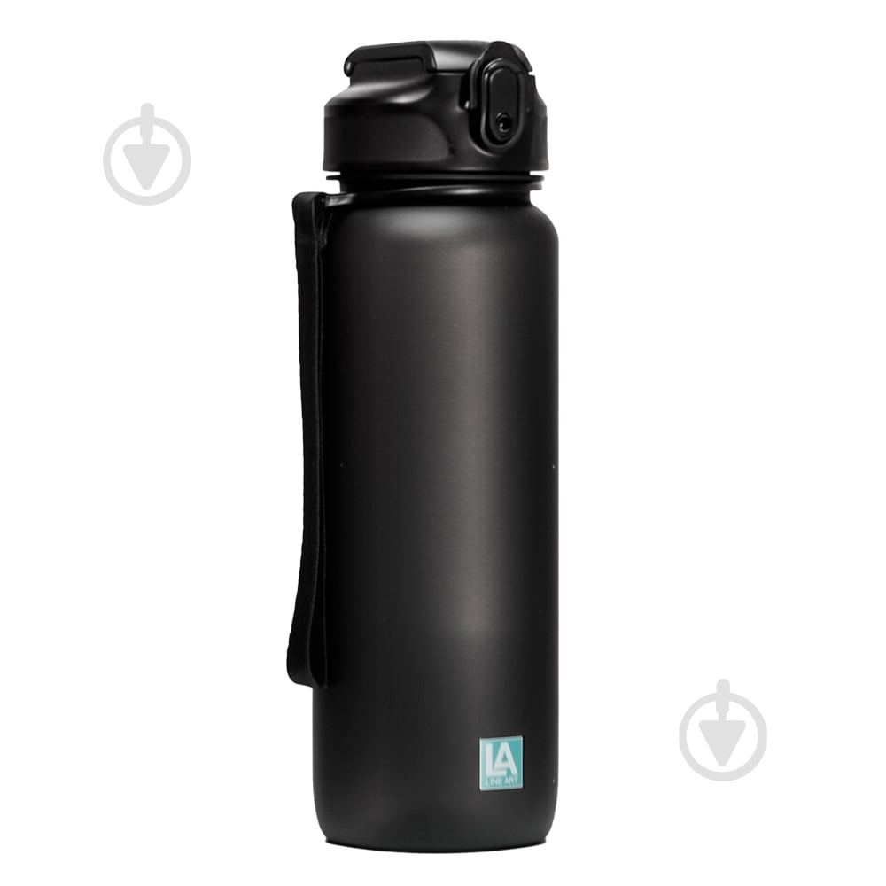 Бутылка для воды Line Art Grassa 800 мл черная - фото 1 Бутылка для воды Line Art Grassa 800 мл черная - фото 1