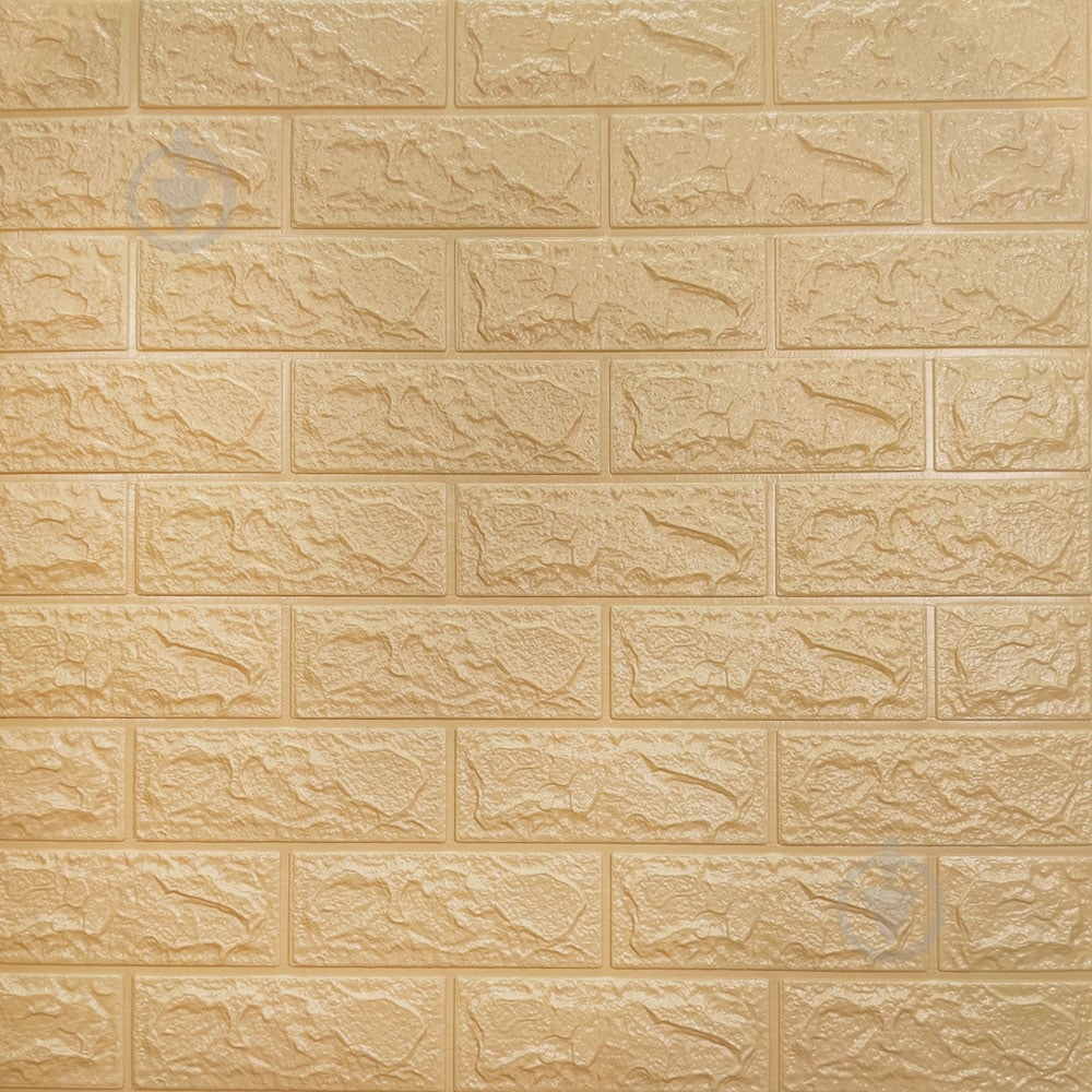 Панель самоклеющаяся Sticker Wall кирпич 700x770x3 мм желтыйпесочный 09-3 (SW-00000229) - фото 1