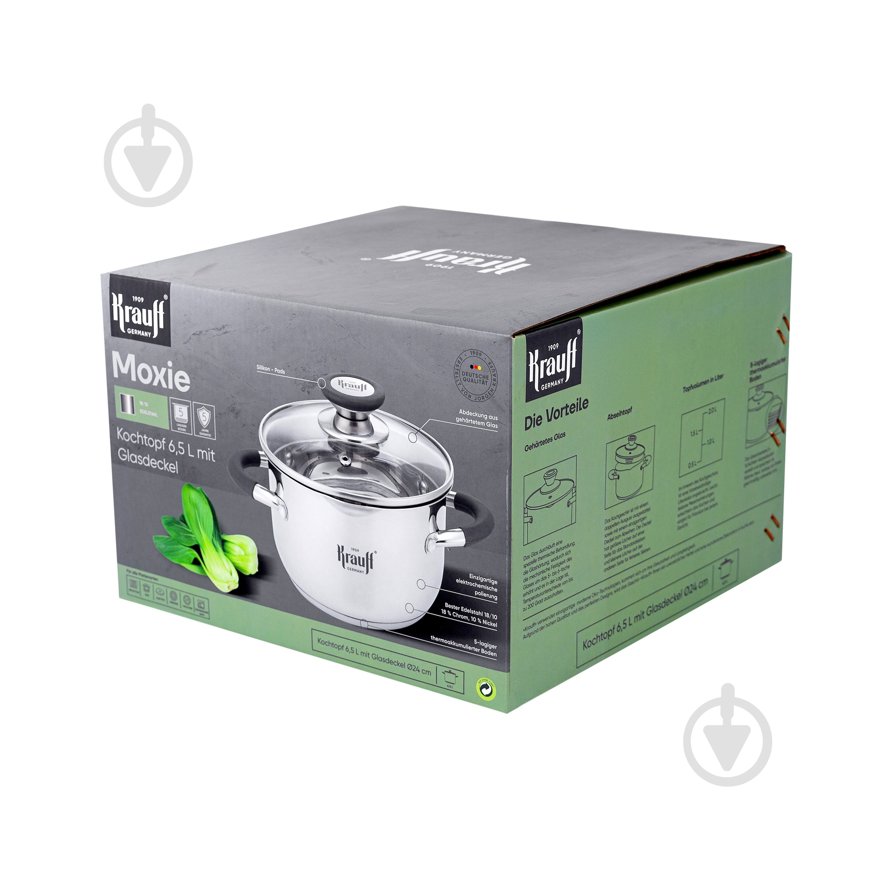 Кастрюля с крышкой Krauff Moxie 24 см 6,5 л 26-238-081 - фото 11 Кастрюля с крышкой Krauff Moxie 24 см 6,5 л 26-238-081 - фото 11