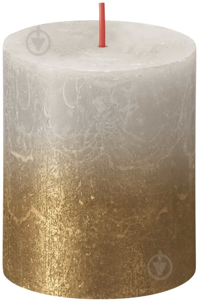 Свеча 80/68 серо-золотой Bolsius - фото 1