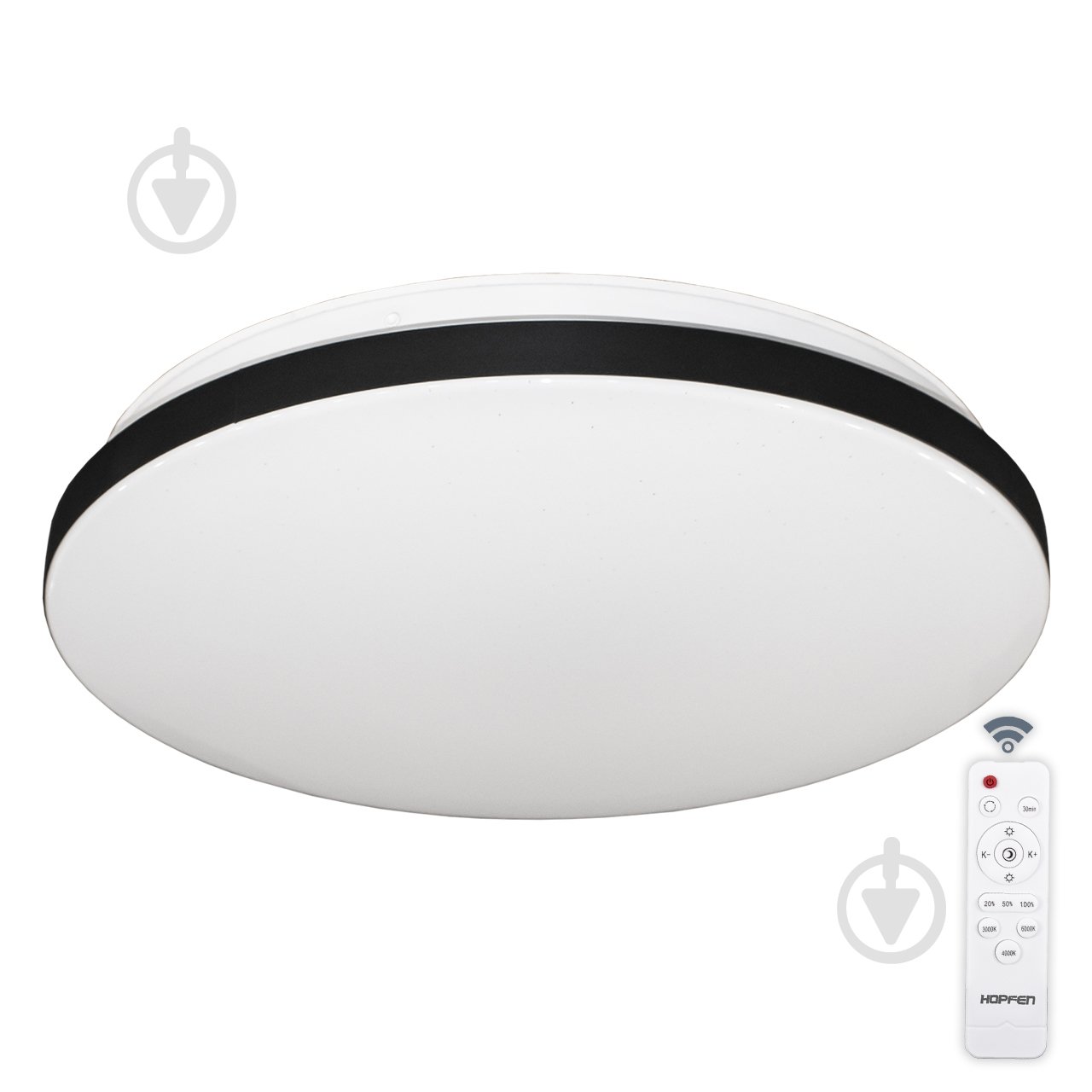 Світильник світлодіодний Accento lighting Shine R пульт ДК 50 Вт білий із чорним 3000-6000 К - фото 1