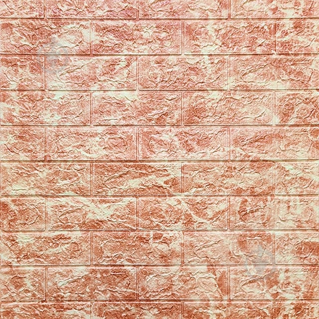 Панель самоклеюча Sticker Wall мармур 700x770x5 мм червоний (066-5) - фото 1