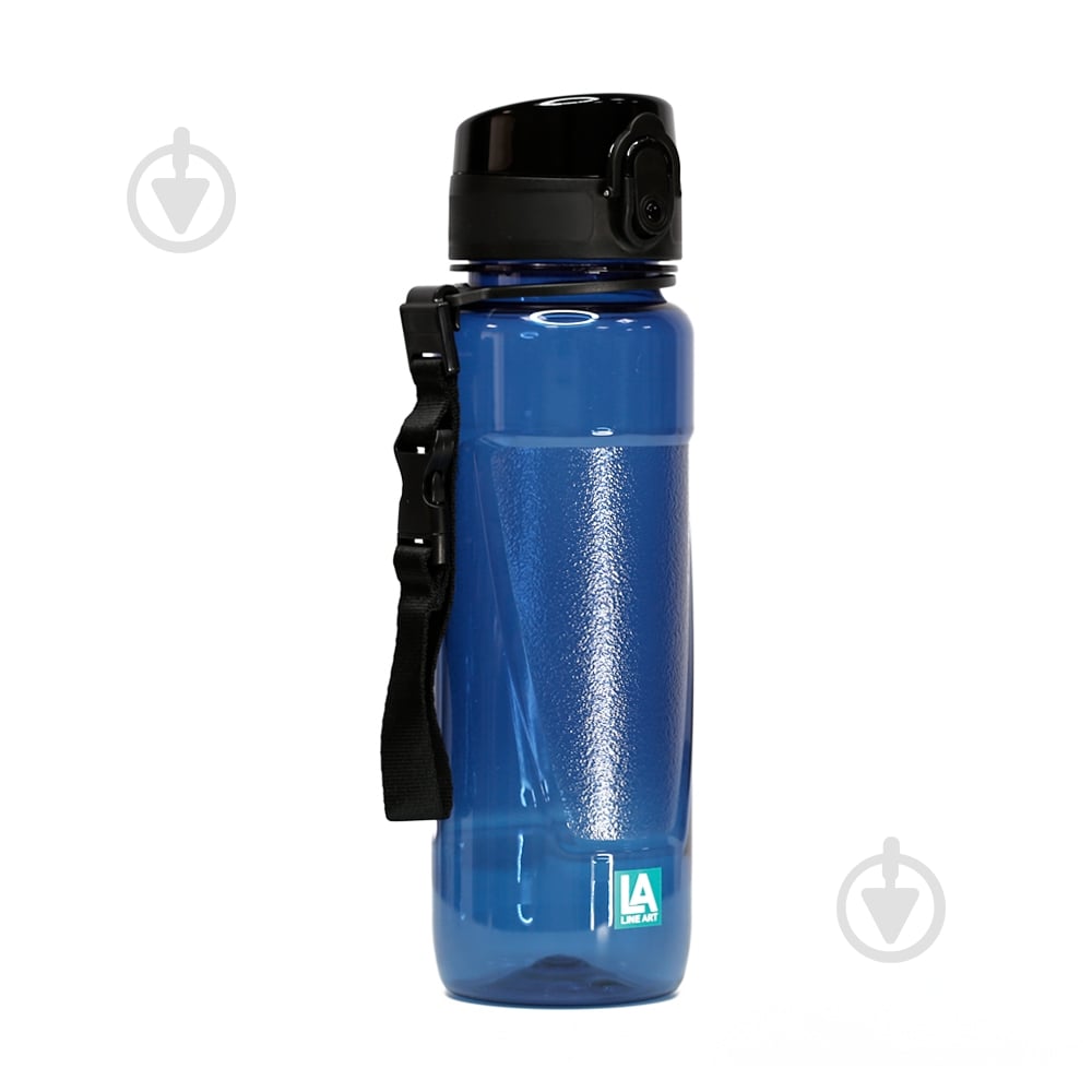 Бутылка для воды Line Art Lens 600 мл темно-синяя - фото 1
