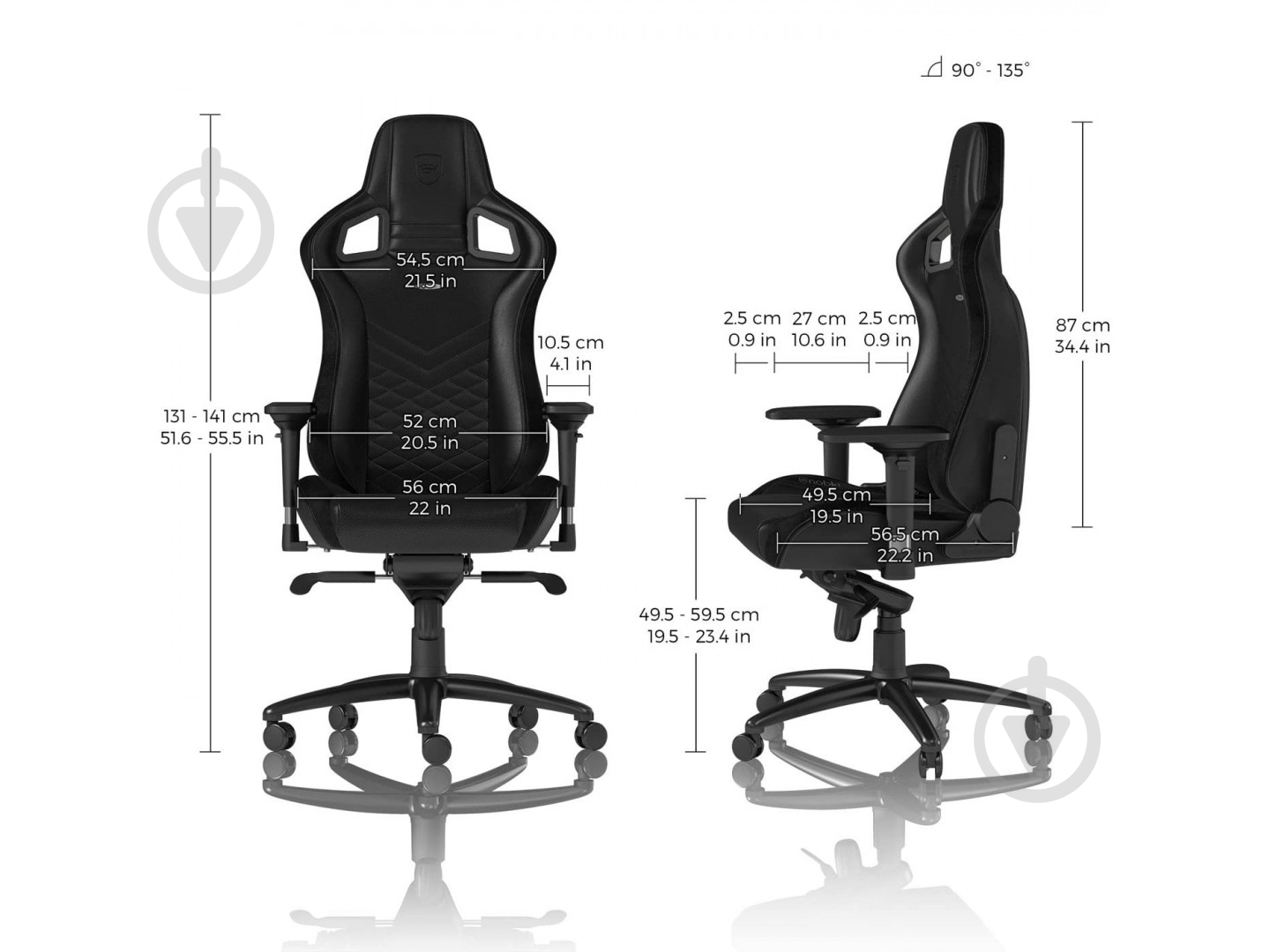 Кресло игровое Noblechairs EPIC Gaming Black Edition черный - фото 8 Кресло игровое Noblechairs EPIC Gaming Black Edition черный - фото 8