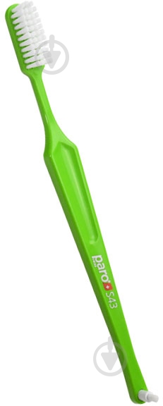 Обычная с монопучковой насадкой Paro toothbrush S43 с монопучковой насадкой салатовая 7.709/4 мягкая - фото 1