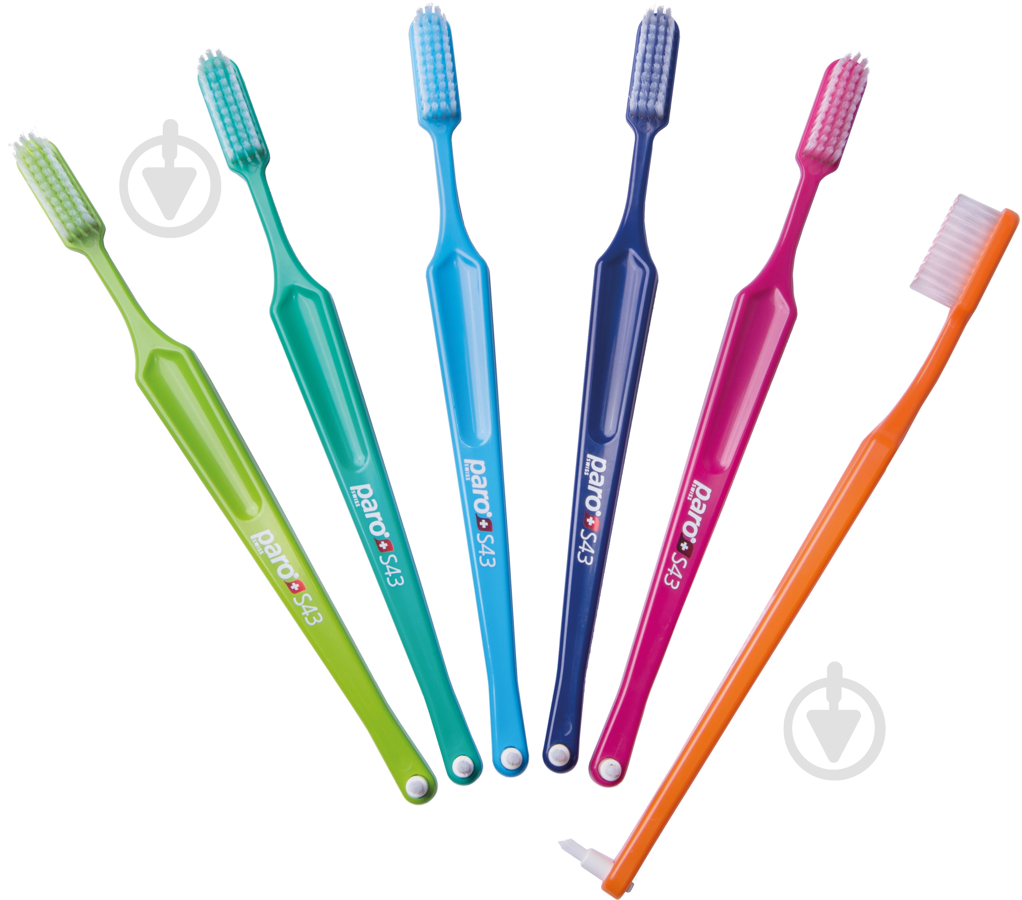 Обычная с монопучковой насадкой Paro toothbrush S43 с монопучковой насадкой салатовая 7.709/4 мягкая - фото 3