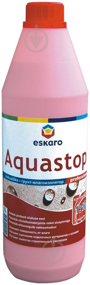 Ґрунтовка глибокопроникна Eskaro Aquastop Professional концентрат 1:10 1 л - фото 1