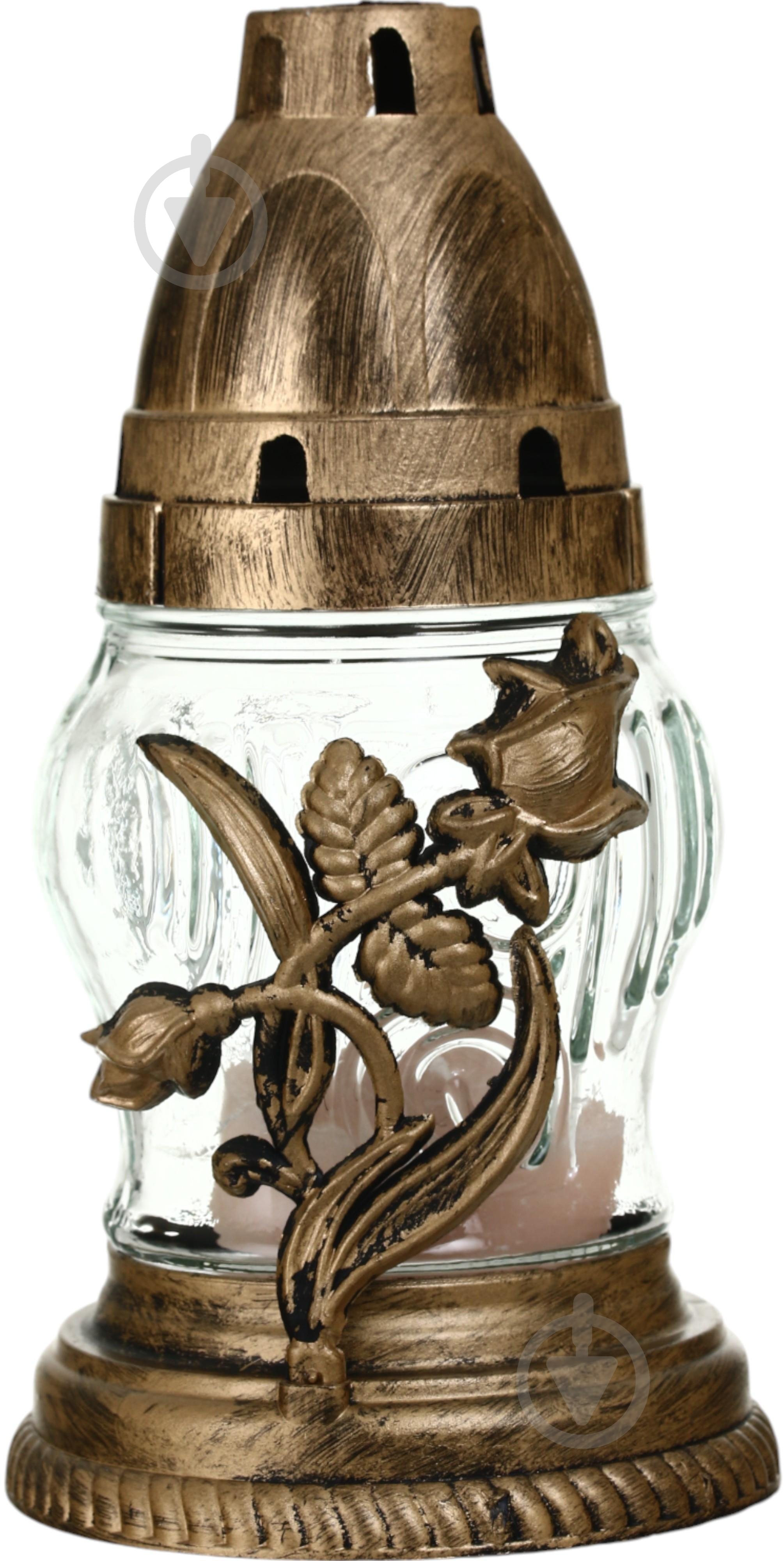 Лампада Pako-If стеклянная LS 72К Роза 15х6,5 - фото 1