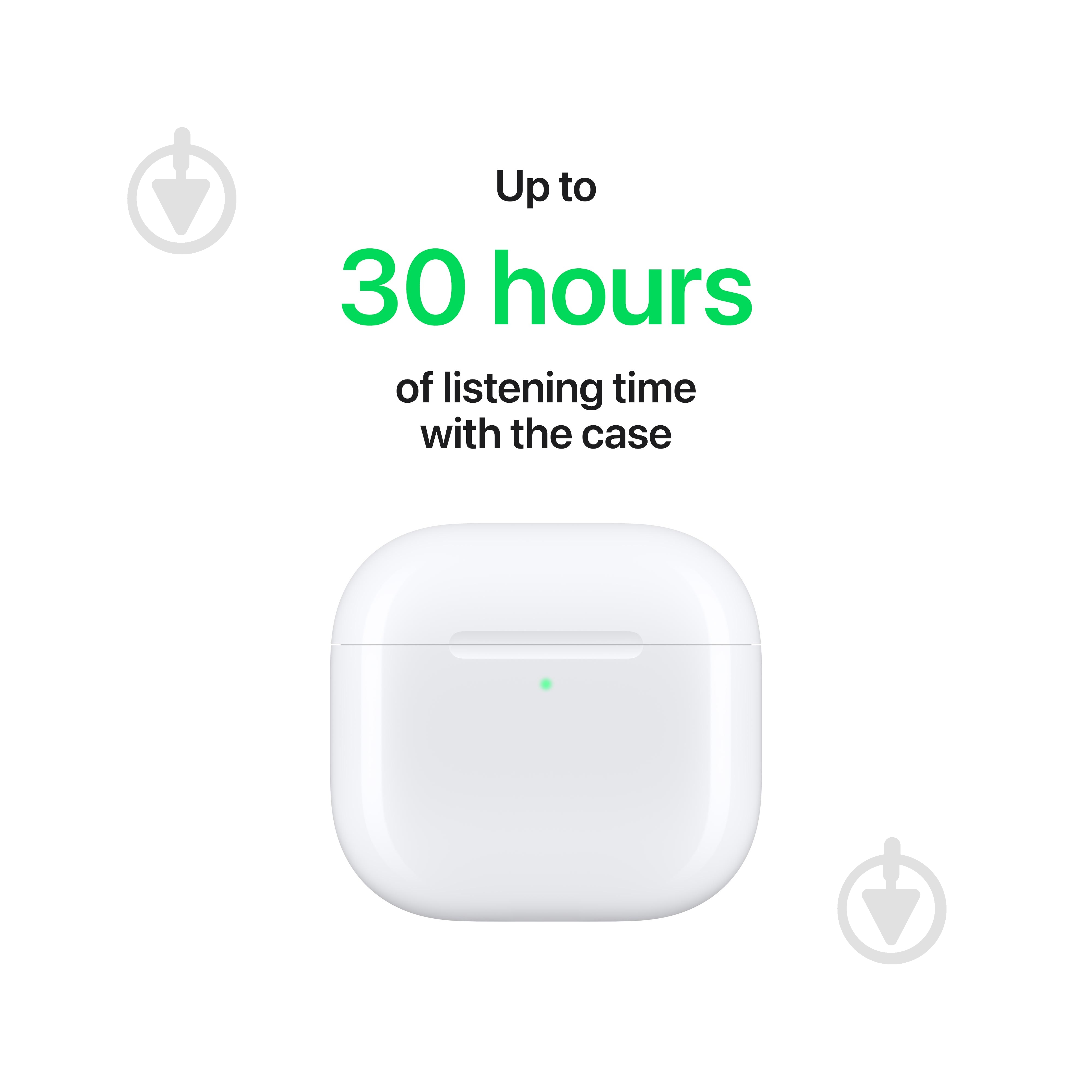 Навушники Apple AirPods 4 white (MXP63ZE/A) - фото 6