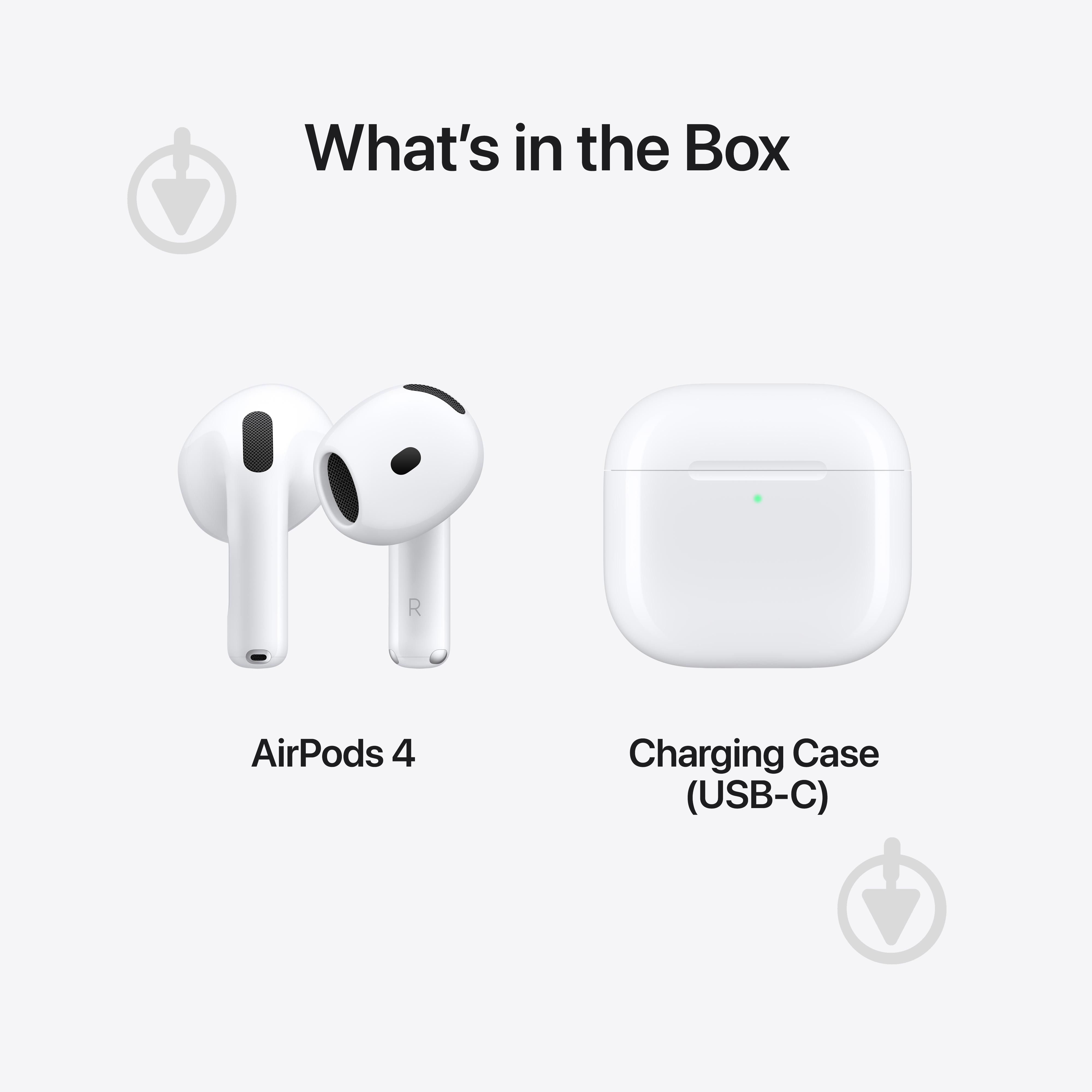 Навушники Apple AirPods 4 white (MXP63ZE/A) - фото 8