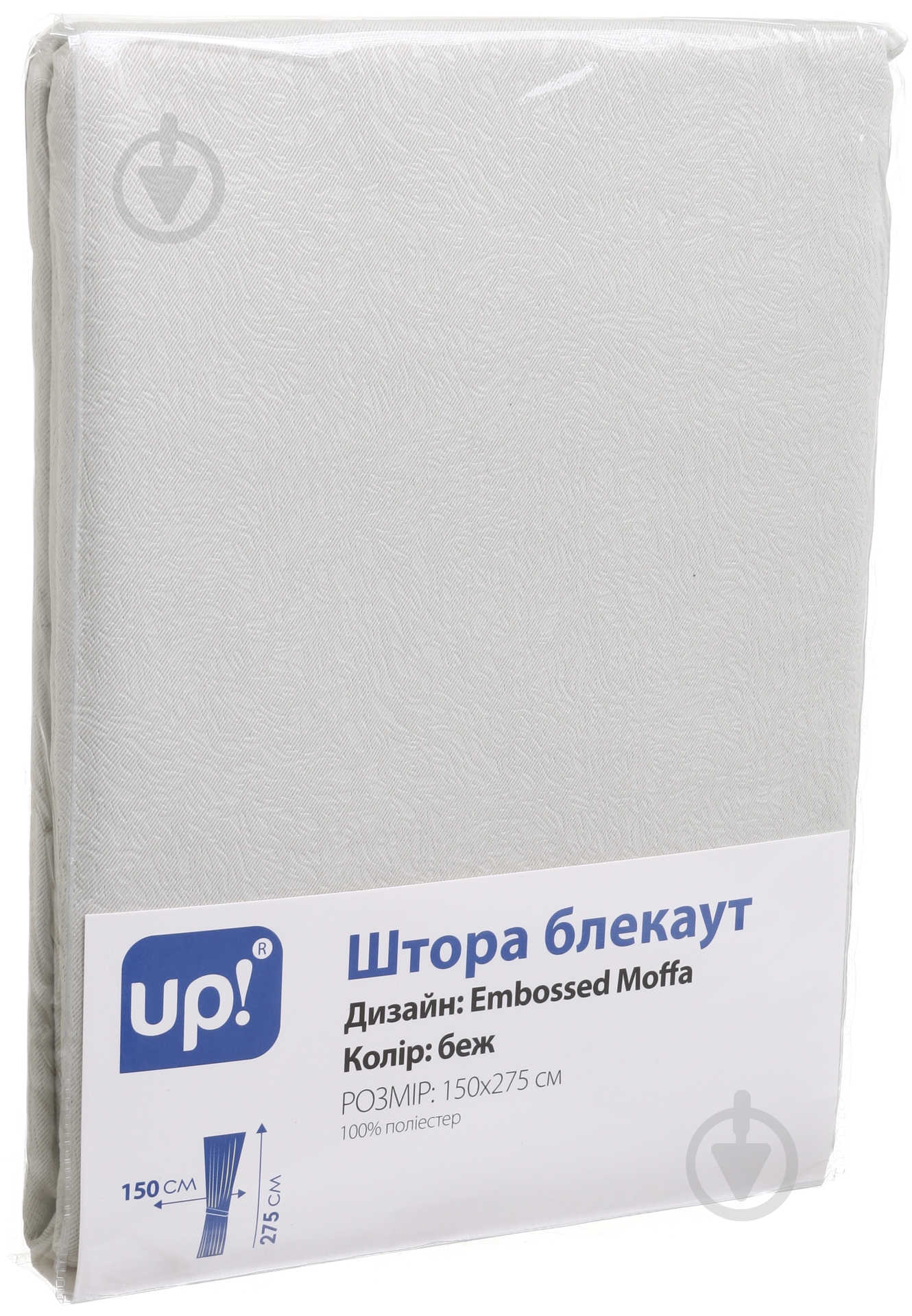 Штора Embossed Moffa бежевий 150х275см - фото 3