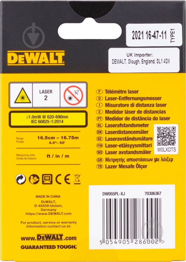 Дальномер лазерный DeWalt DW055PL - фото 6
