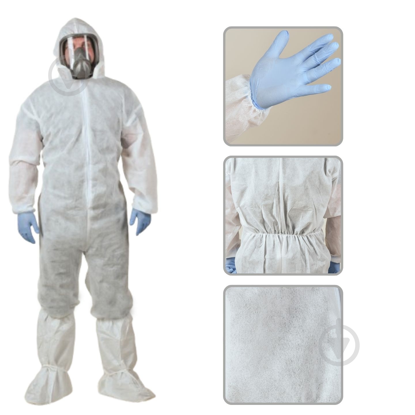 Комбинезон защитный ВeSafePro STANDARD (PP) р. M 01-20 белый - фото 3