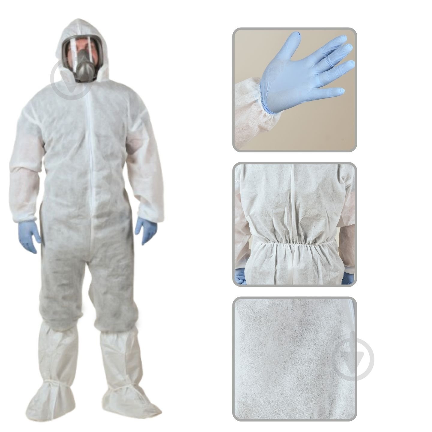 Комбінезон захисний ВeSafePro STANDARD (PP) р. L 01-20 білий - фото 3