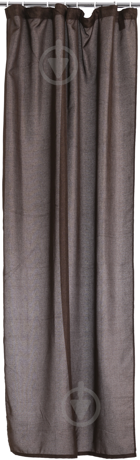 Штора лен шоколад 150х275см - фото 1