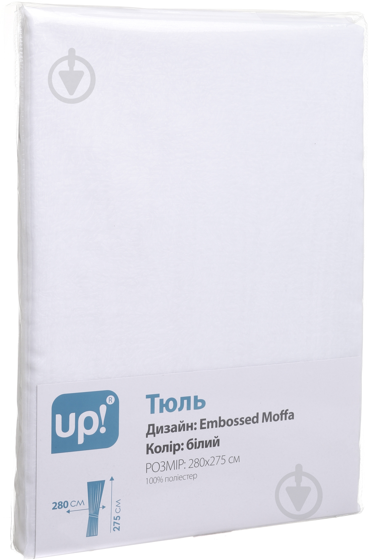 Тюль UP! (Underprice) Embossed Moffa 280х275 белый - фото 4