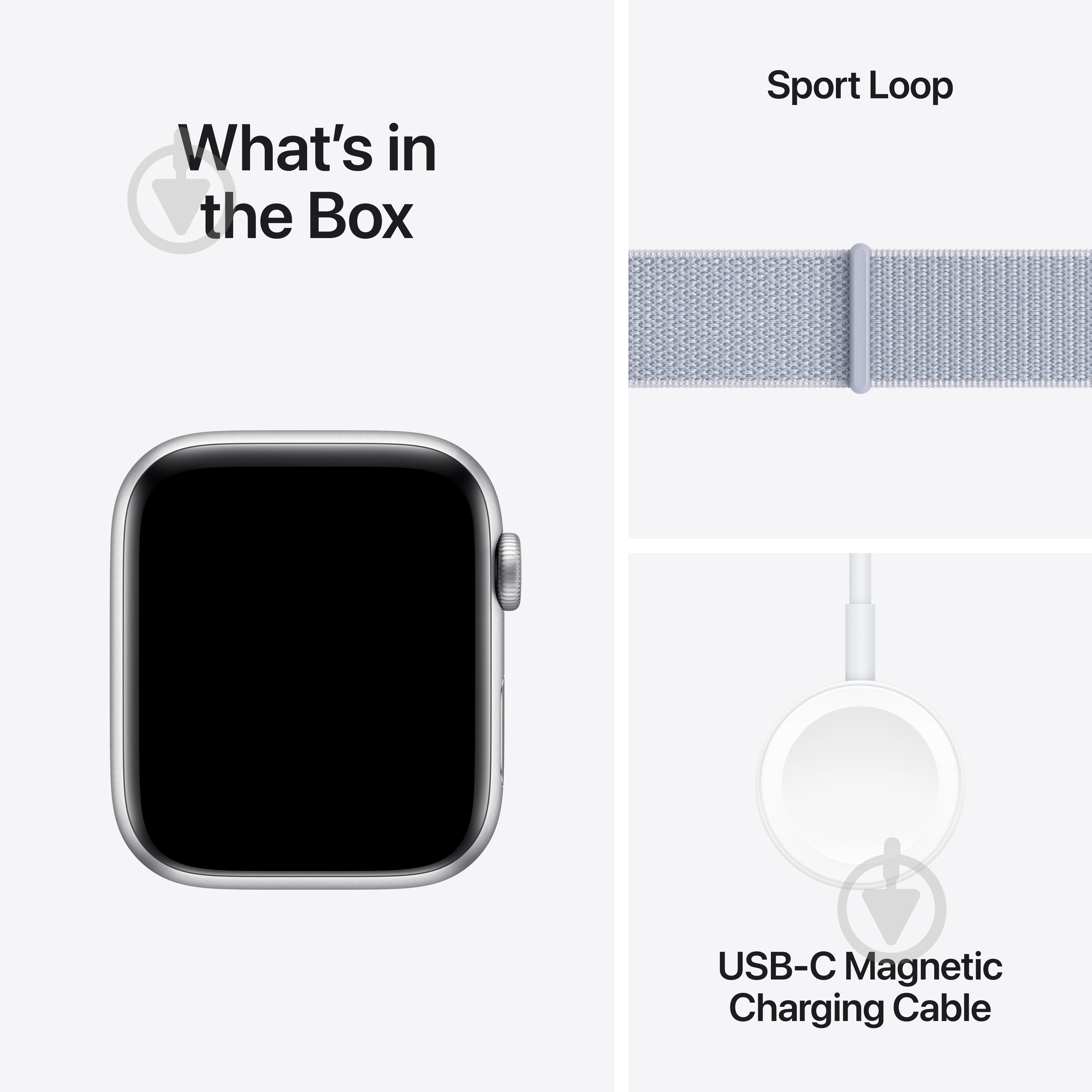 Смарт-годинник Apple Watch SE GPS 44mm silver aluminium Case with Blue Cloud Sport Loop (MXET3QH/A) — фото 7
