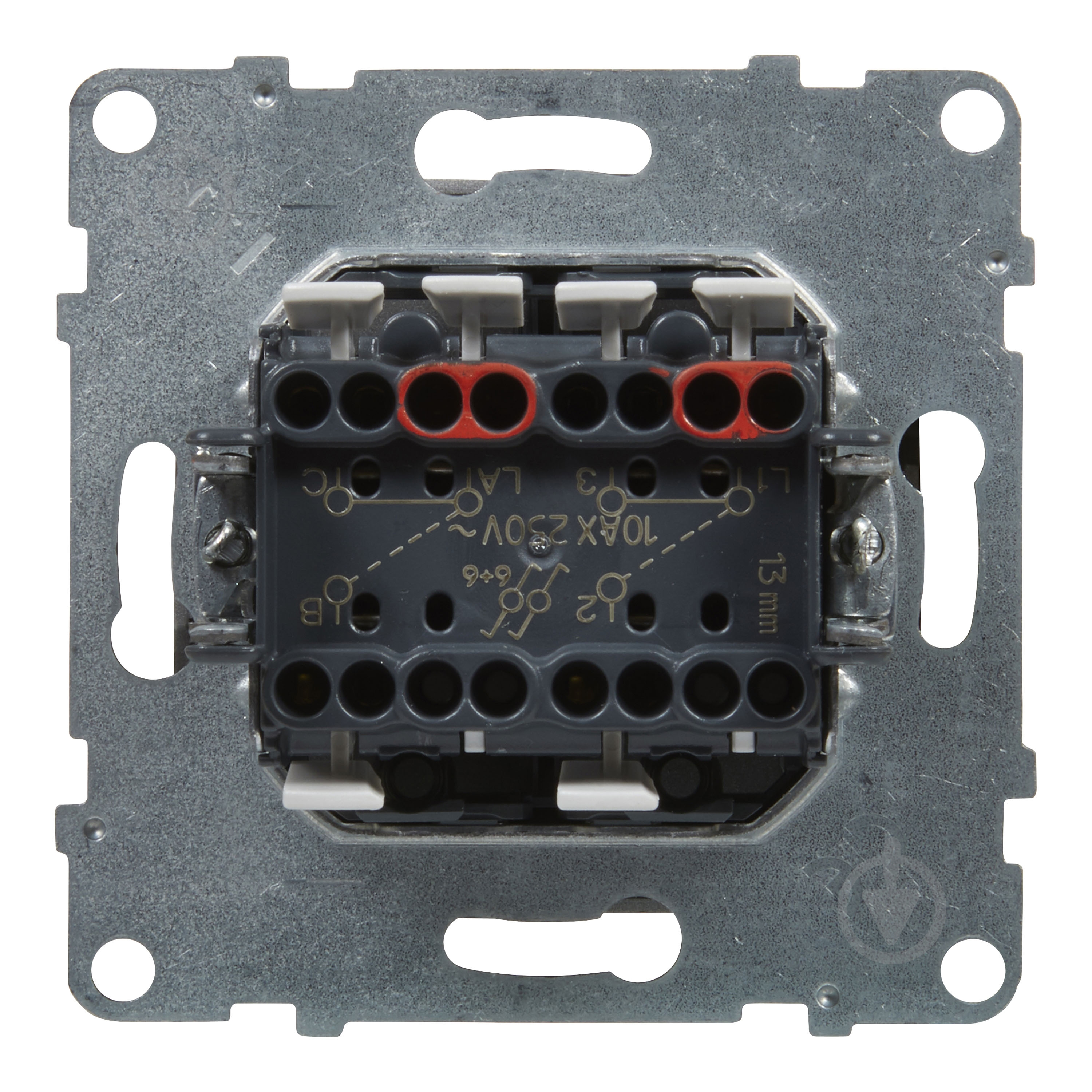 Переключатель проходной двухклавишный Legrand Suno без подсветки белый 721108 - фото 4