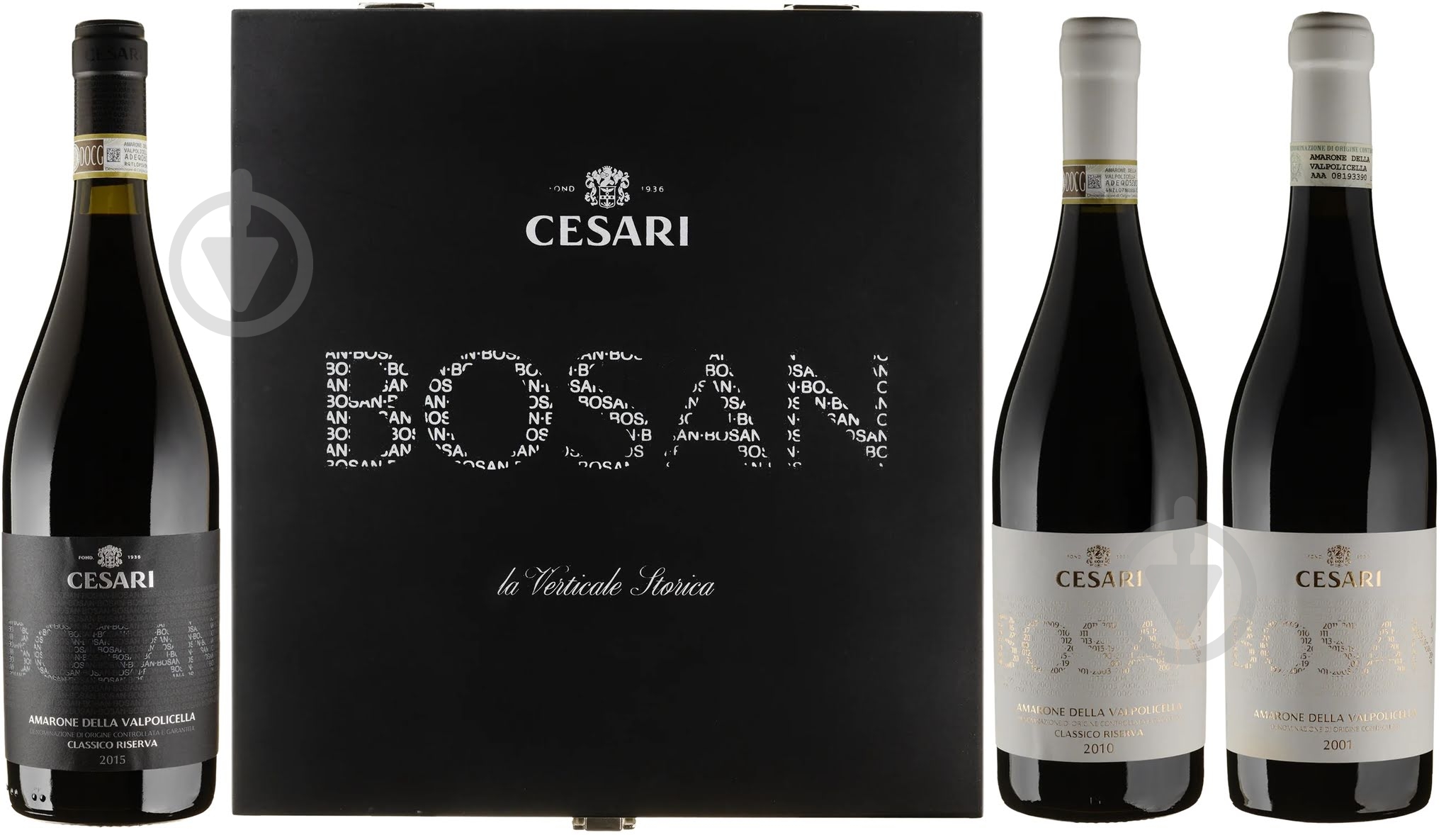 Вино Cesari Amarone Bosan (2001 + 2010 + 2015) 2,25 л - фото 1