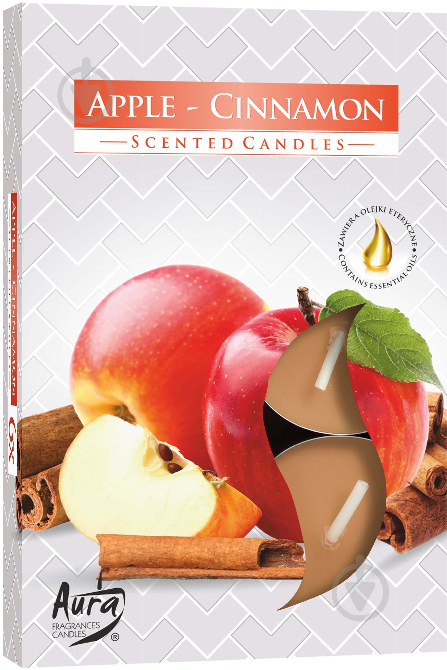 Набор свечей ароматических Bispol Яблоко-корица P15-87 - фото 1 Набор свечей ароматических Bispol Яблоко-корица P15-87 - фото 1