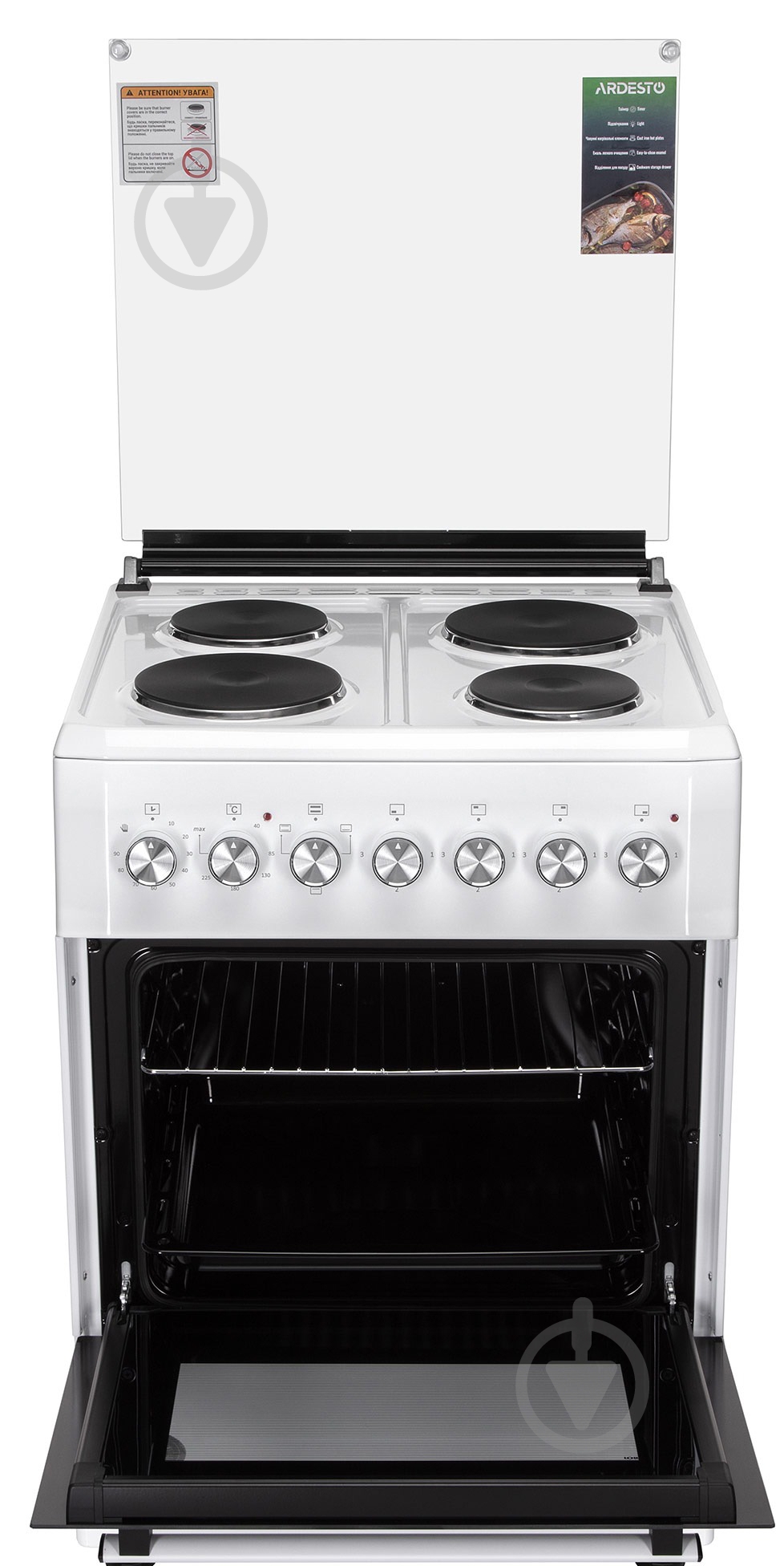 Плита электрическая Ardesto FSCF-E604W - фото 4