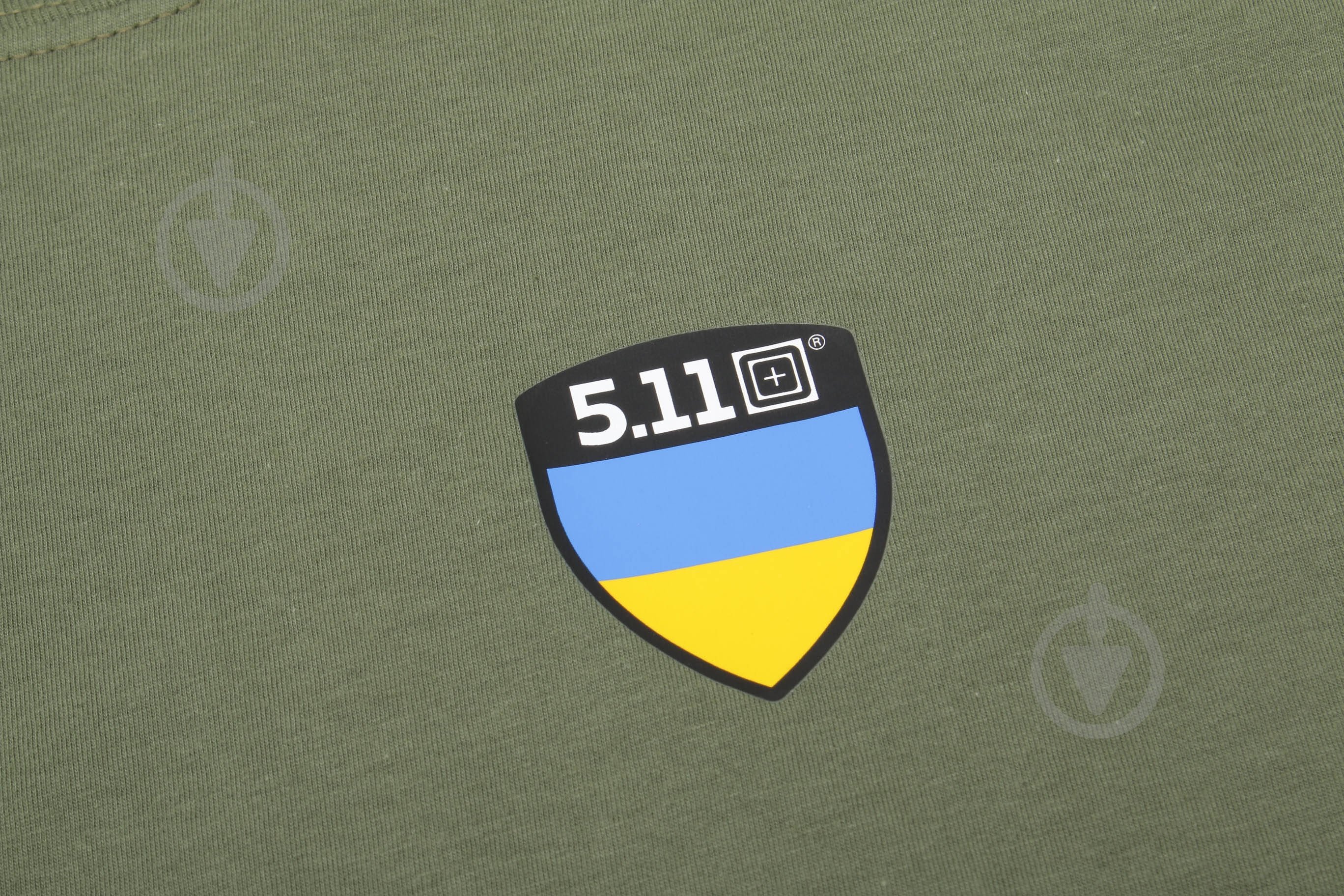 Футболка 5.11 Tactical Shield Ukraine Лимитированная Серия [225] Military Green XL р. XL оливковый - фото 3