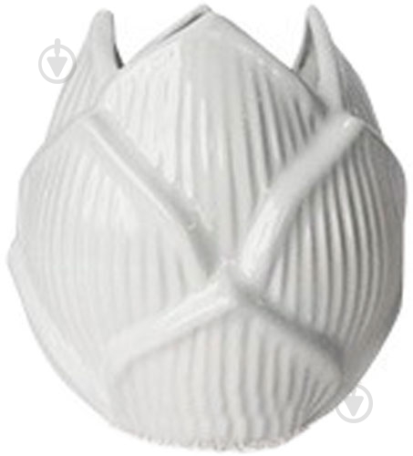 Ваза керамическая Eterna Флора бутон 3003 14 см 14 см белая - фото 1