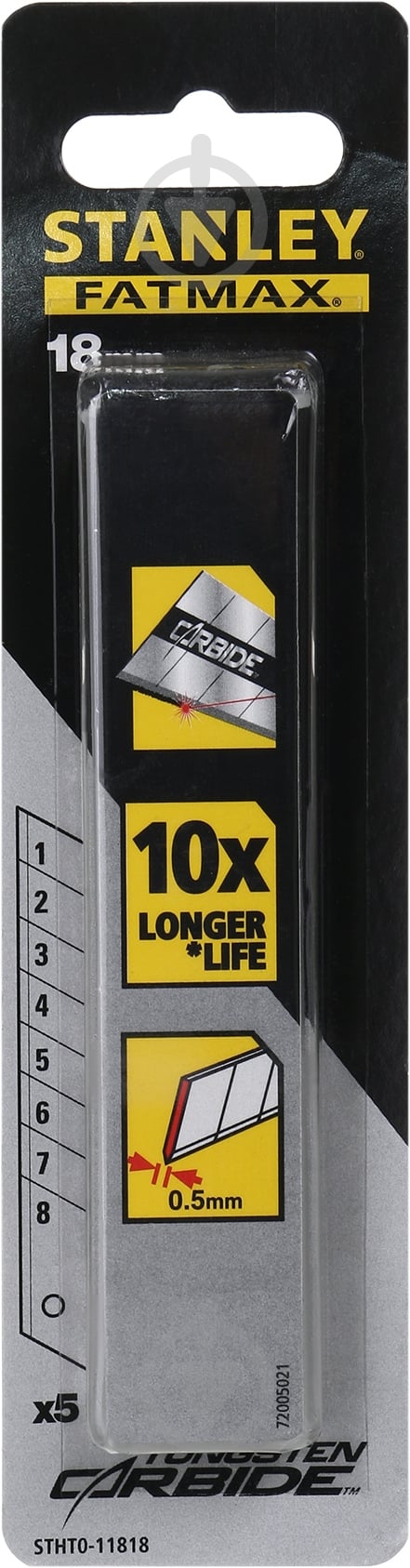 Лезвие сегментное Stanley Carbide 5 шт. STHT0-11818 - фото 3