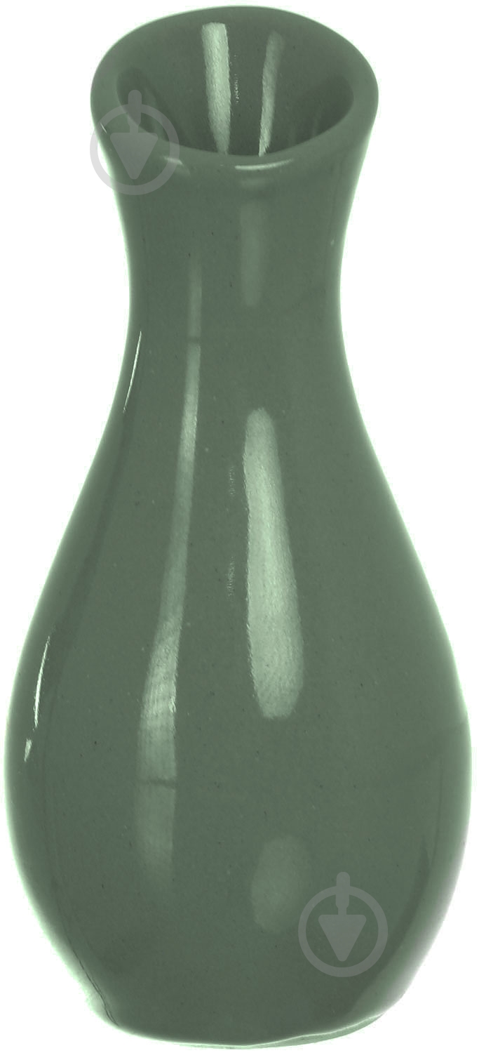 Ваза керамическая Eterna CN 101-13 GW 13 см зеленая волна - фото 1