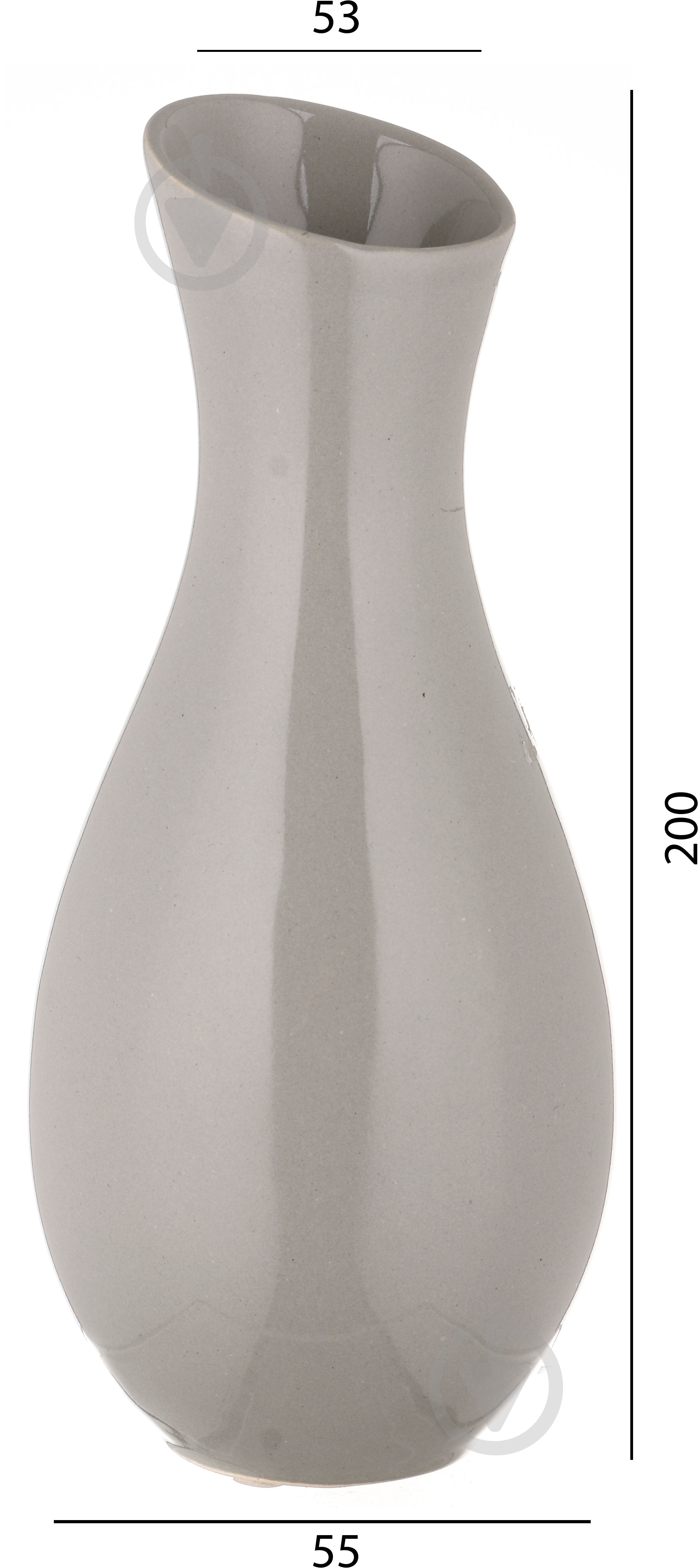 Ваза керамическая Eterna CN 101-20 GW 20 см зеленая волна - фото 4