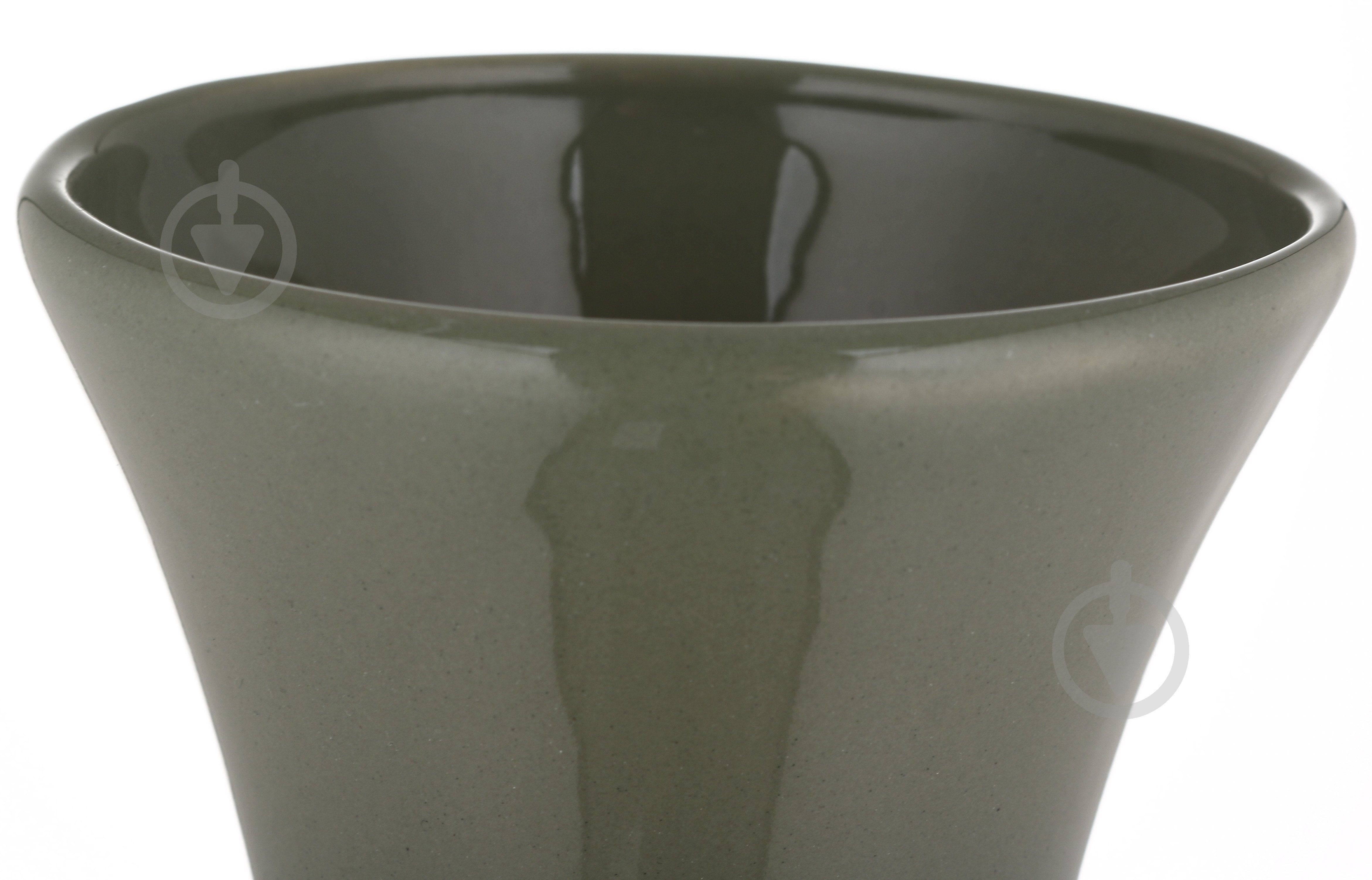 Ваза керамическая Eterna CN 102-19 GW 19 см зеленая волна - фото 2