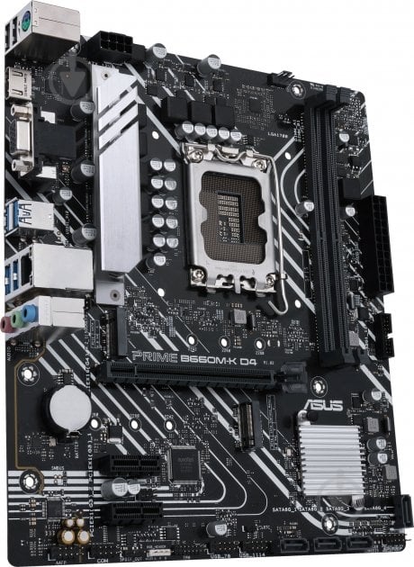 Материнская плата Asus PRIME B660M-K D4 (Socket 1700, Intel B660, micro ATX) - фото 2