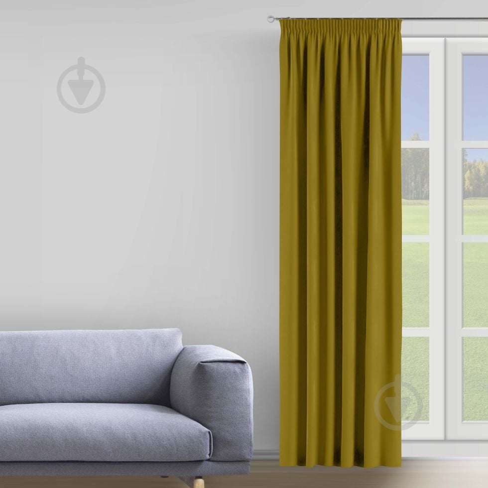 Штора Moda 200х285 см горчичный Decora textile - фото 1 Штора Moda 200х285 см горчичный Decora textile - фото 1